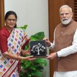 Deputy Chief Minister Smt. Pravati Parida Meets Prime Minister Shri Narendra Modi Ahead of 5th SUBHADRA Instalment