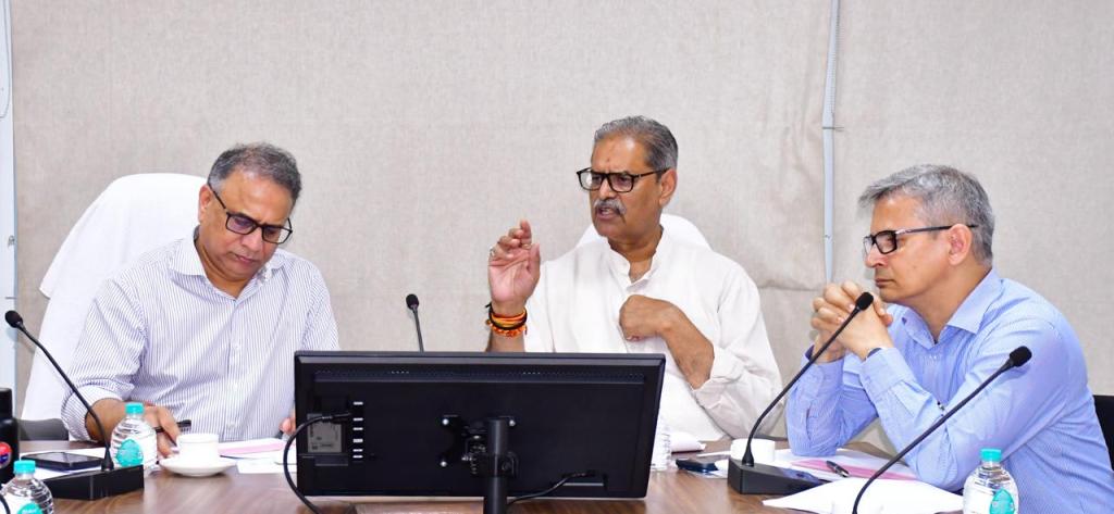 Deputy Chief Minister K V Singhdeo reviews the summer preparations of the Energy Department