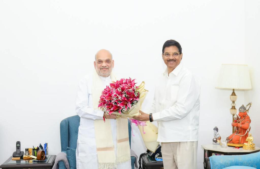 Odisha Governor Dr Hari Babu Kambhampati meets Union Home Minister Amit Shah
