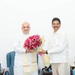 Odisha Governor Dr Hari Babu Kambhampati meets Union Home Minister Amit Shah