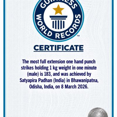 Kalahandi Man Satyapira Padhan Enters Guinness World Records with 183 Punch Strikes